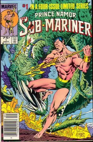 Prince Namor, The Sub-Mariner #1 Newsstand Edition comic book cover, 1984