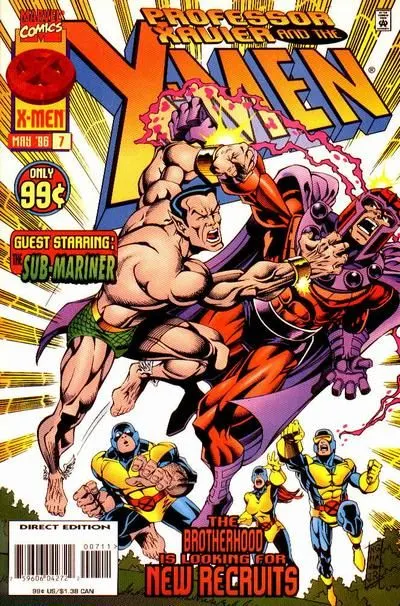 Professor Xavier and the X-Men #7 Direct Edition comic book cover, 1996