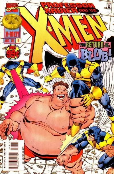 Professor Xavier and the X-Men #8 Direct Edition comic book cover, 1996