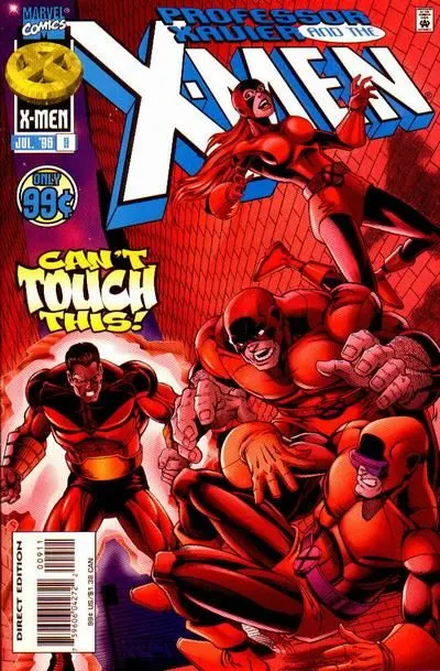 Professor Xavier and the X-Men #9 Direct Edition comic book cover, 1996