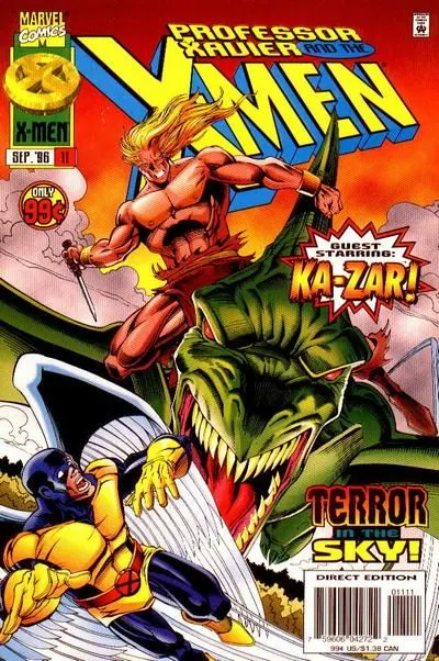 Professor Xavier and the X-Men #11 Direct Edition comic book cover, 1996