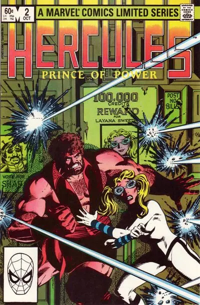 Hercules, Vol. 1 #2 Direct Edition comic book cover, 1982