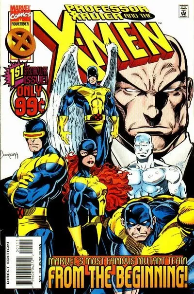 Professor Xavier and the X-Men #1 Direct Edition comic book cover, 1995