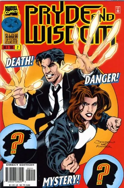 Pryde and Wisdom #2 Direct Edition comic book cover, 1996