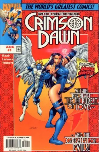 Psylocke & Archangel: Crimson Dawn #1 Direct Edition comic book cover, 1997