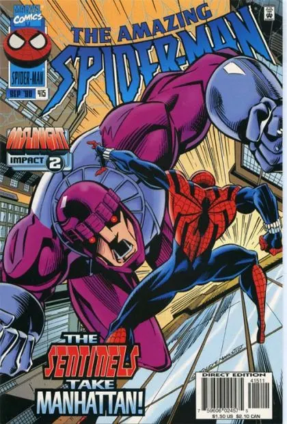 The Amazing Spider-Man, Vol. 1 #415 Direct Edition comic book cover, 1996