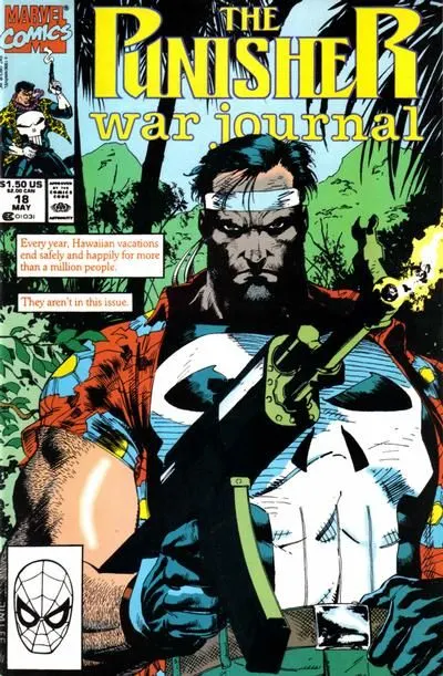 Punisher War Journal, Vol. 1 #18 Direct Edition comic book cover, 1990