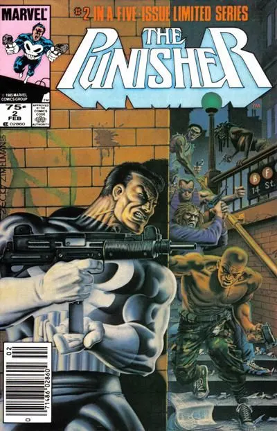 The Punisher, Vol. 1 #2 Newsstand Edition comic book cover, 1986