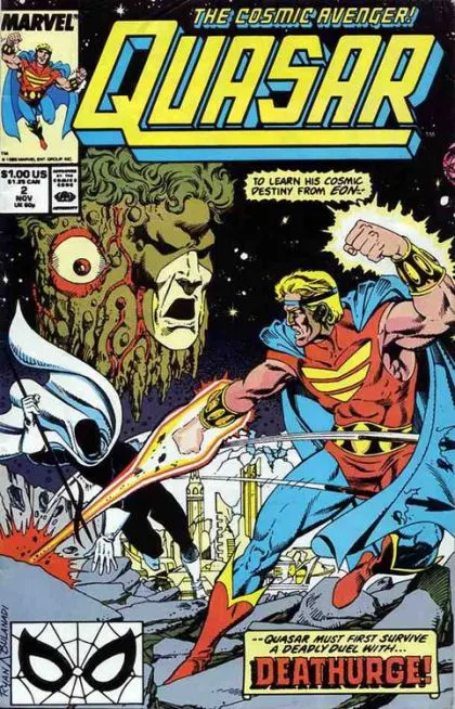 Quasar #2 Direct Edition comic book cover, 1989