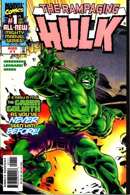 The Rampaging Hulk, Vol. 2 #1 comic book cover, 1998