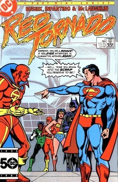 Red Tornado, Vol. 1 #1 Direct Edition comic book cover, 1985