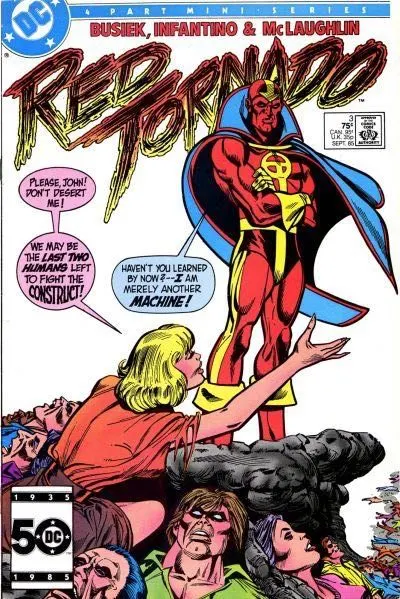 Red Tornado, Vol. 1 #3 Direct Edition comic book cover, 1985