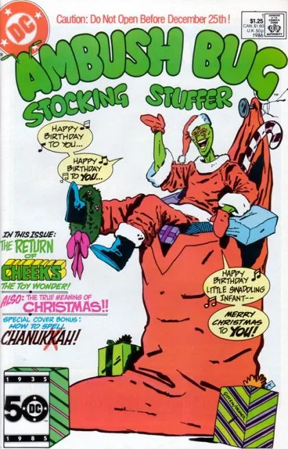 Ambush Bug: Stocking Stuffer #1 Direct Edition comic book cover, 1986