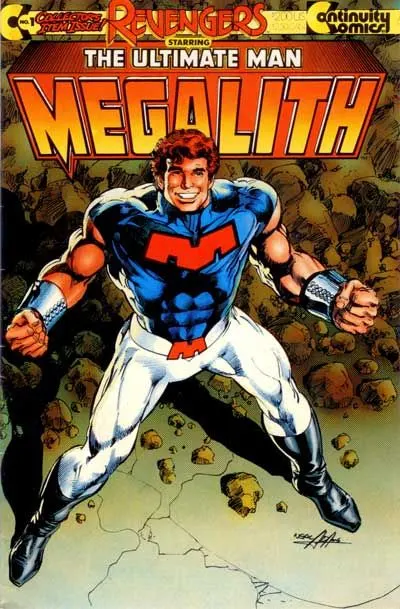 Revengers: Starring the Ultimate Man Megalith #1 Direct Edition comic book cover, 1985