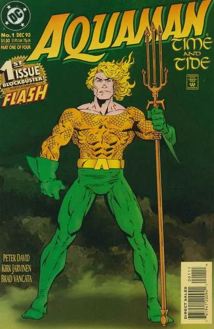 Aquaman: Time and Tide #1 Direct Edition comic book cover, 1993