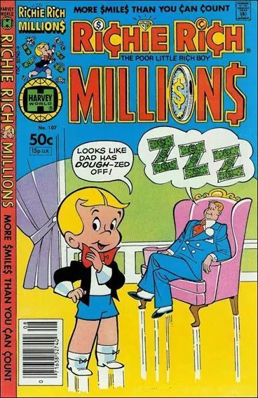 Richie Rich Millions #107 comic book cover, 1981