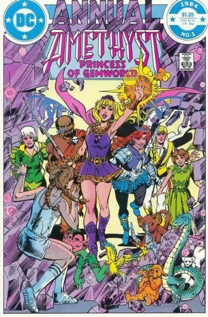 Amethyst: Princess of Gemworld, Vol. 1 Annual #1 Direct Edition comic book cover, 1984