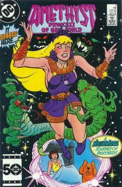 Amethyst, Vol. 1 #9 Direct Edition comic book cover, 1985