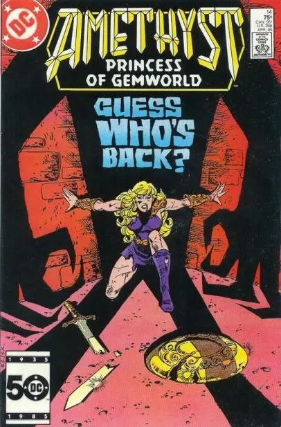 Amethyst, Vol. 1 #14 Direct Edition comic book cover, 1986