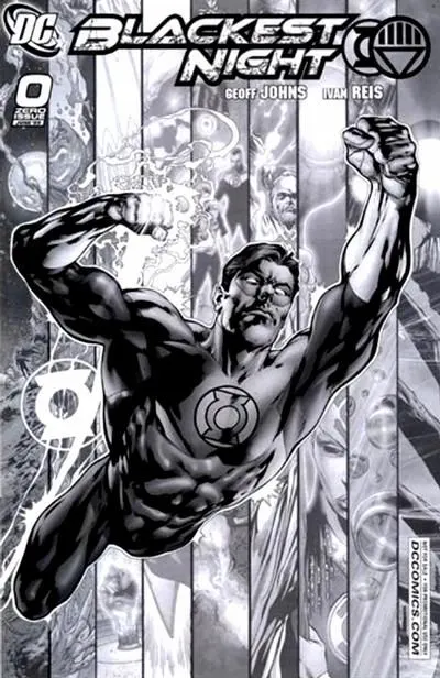 Free Comic Book Day 2009 (Blackest Night) #0 Ivan Reis Incentive B&W Variant comic book cover, 2009