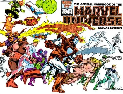 Official Handbook of the Marvel Universe: Deluxe Edition (Vol. 2) #6 Direct Edition comic book cover, 1986
