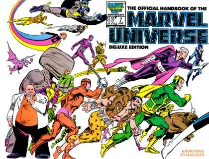 Official Handbook of the Marvel Universe: Deluxe Edition (Vol. 2) #7 Direct Edition comic book cover, 1986