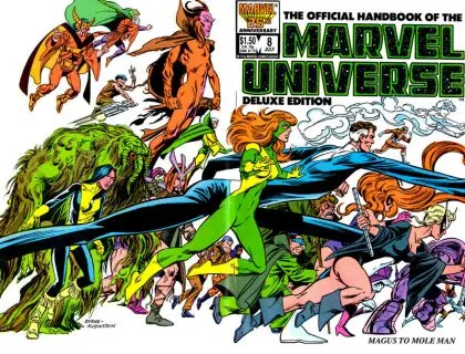 Official Handbook of the Marvel Universe: Deluxe Edition (Vol. 2) #8 Direct Edition comic book cover, 1986