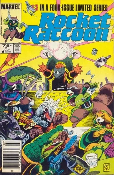 Rocket Raccoon, Vol. 1 #3 Newsstand Edition comic book cover, 1985