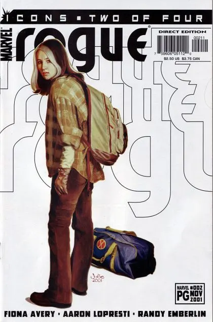 Rogue, Vol. 2 #2 Direct Edition comic book cover, 2001