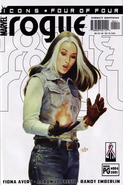 Rogue, Vol. 2 #4 Direct Edition comic book cover, 2001