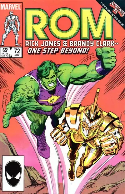 ROM, Vol. 1 (Marvel) #72 Direct Edition comic book cover, 1985