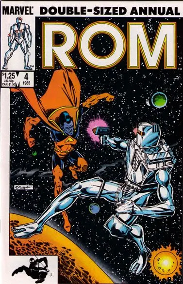 Rom, Vol. 1 Annual (Marvel) #4 Direct Edition comic book cover, 1985