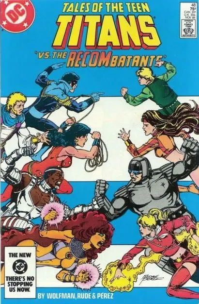 Tales of the Teen Titans #48 Direct Edition comic book cover, 1984