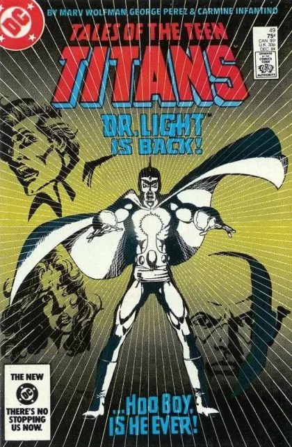 Tales of the Teen Titans #49 Direct Edition comic book cover, 1984