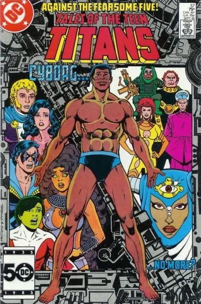 Tales of the Teen Titans #57 Direct Edition comic book cover, 1985