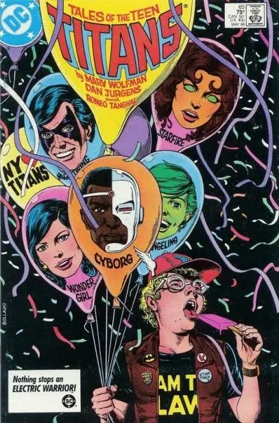 Tales of the Teen Titans #65 Direct Edition comic book cover, 1986