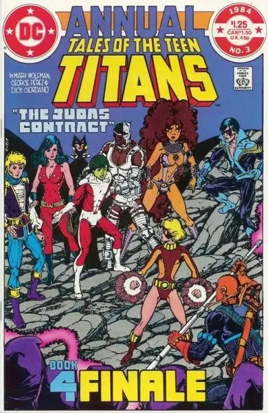 Tales of the Teen Titans Annual #3 Direct Edition comic book cover, 1984