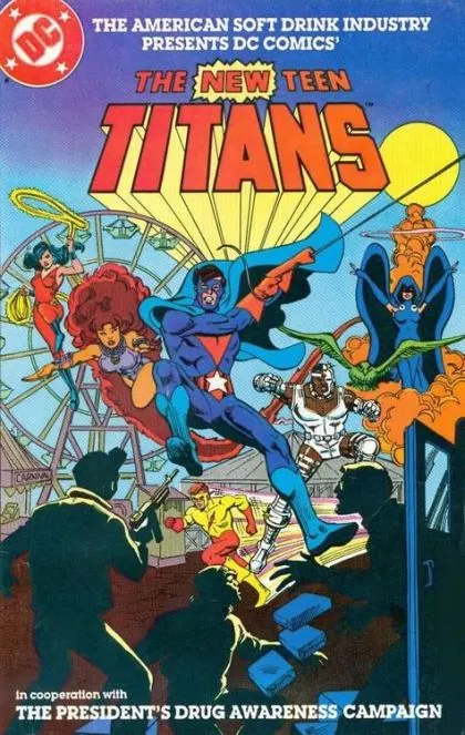 The New Teen Titans (President's Drug Awareness Campaign) #2 National Soft Drink Assoc. Promotion comic book cover, 1983