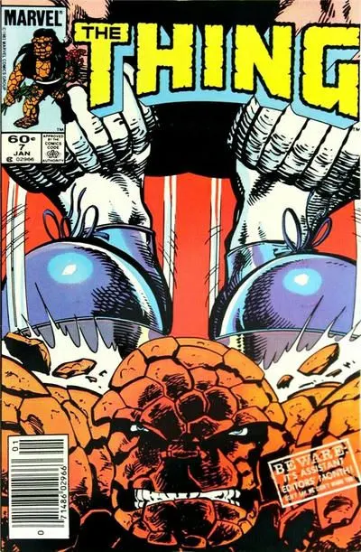 The Thing, Vol. 1 #7 Newsstand Edition comic book cover, 1984