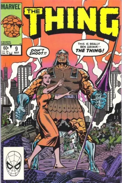 The Thing, Vol. 1 #9 Direct Edition comic book cover, 1984