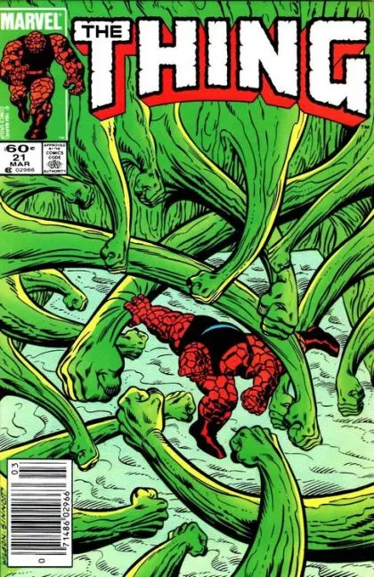 The Thing, Vol. 1 #21 Newsstand Edition comic book cover, 1985