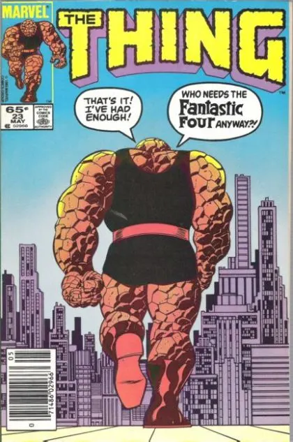 The Thing, Vol. 1 #23 Newsstand Edition comic book cover, 1985