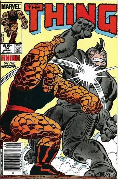 The Thing, Vol. 1 #24 Newsstand Edition comic book cover, 1985