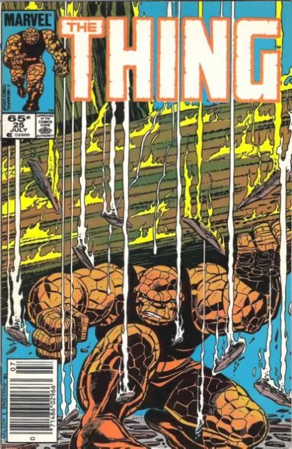 The Thing, Vol. 1 #25 Newsstand Edition comic book cover, 1985