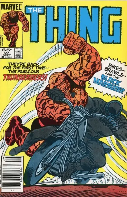 The Thing, Vol. 1 #27 Newsstand Edition comic book cover, 1985