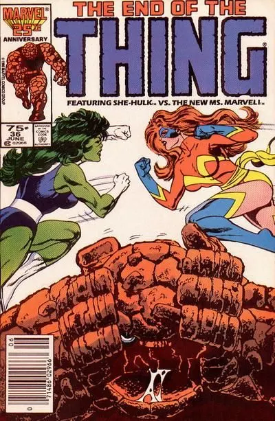 The Thing, Vol. 1 #36 Newsstand Edition comic book cover, 1986