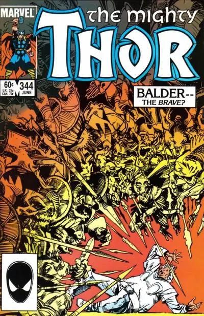 Thor, Vol. 1 #344 Direct Edition comic book cover, 1984