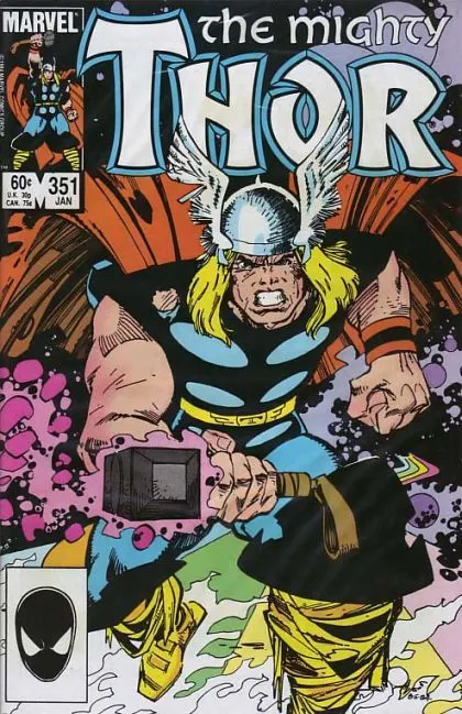 Thor, Vol. 1 #351 Direct Edition comic book cover, 1985