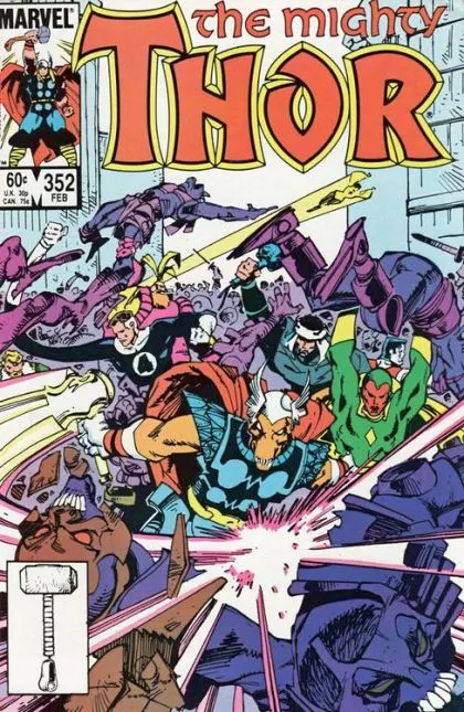 Thor, Vol. 1 #352 Direct Edition comic book cover, 1985