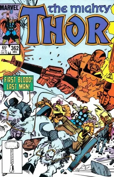 Thor, Vol. 1 #362 Direct Edition comic book cover, 1985